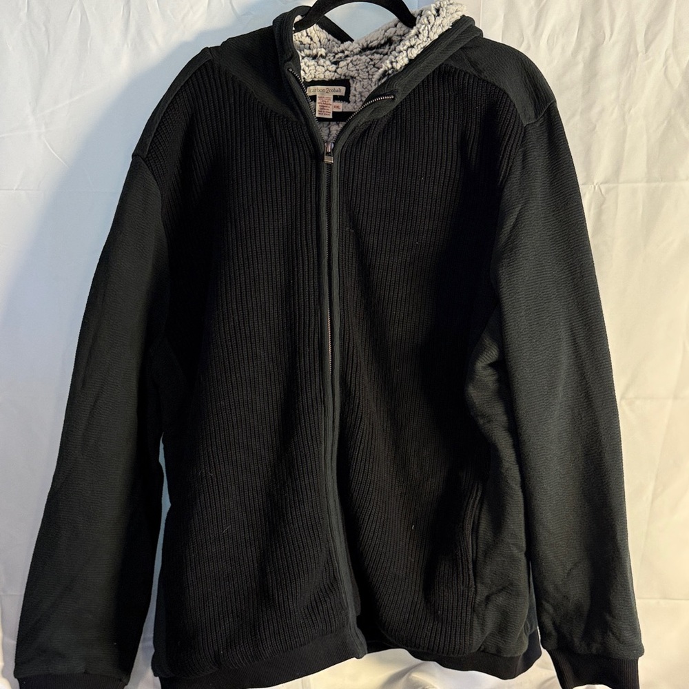Men's Black Hooded Jacket